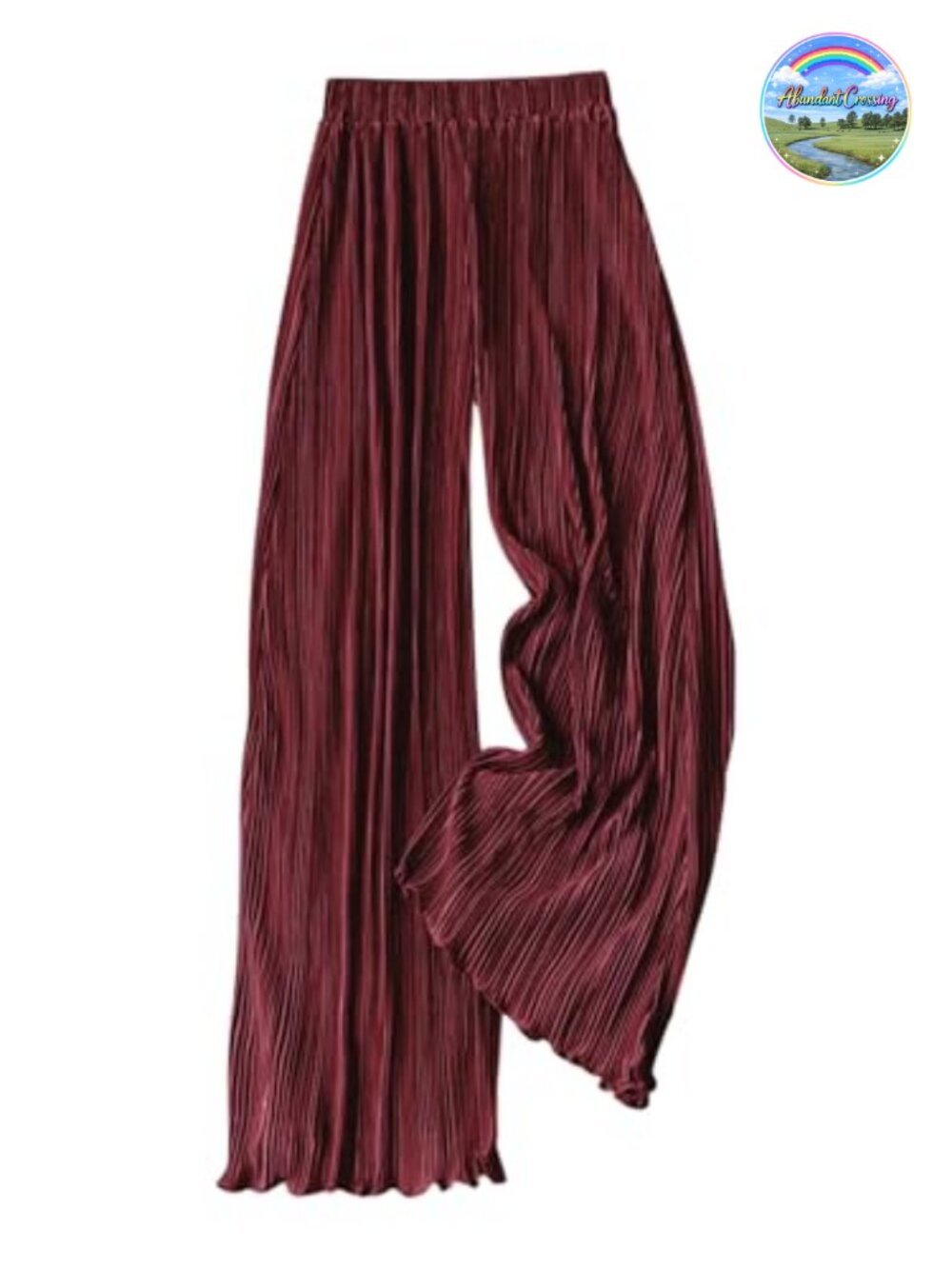 Women's Silk Satin Flowy Pleated Wide Leg Palazzo Pants High Waist